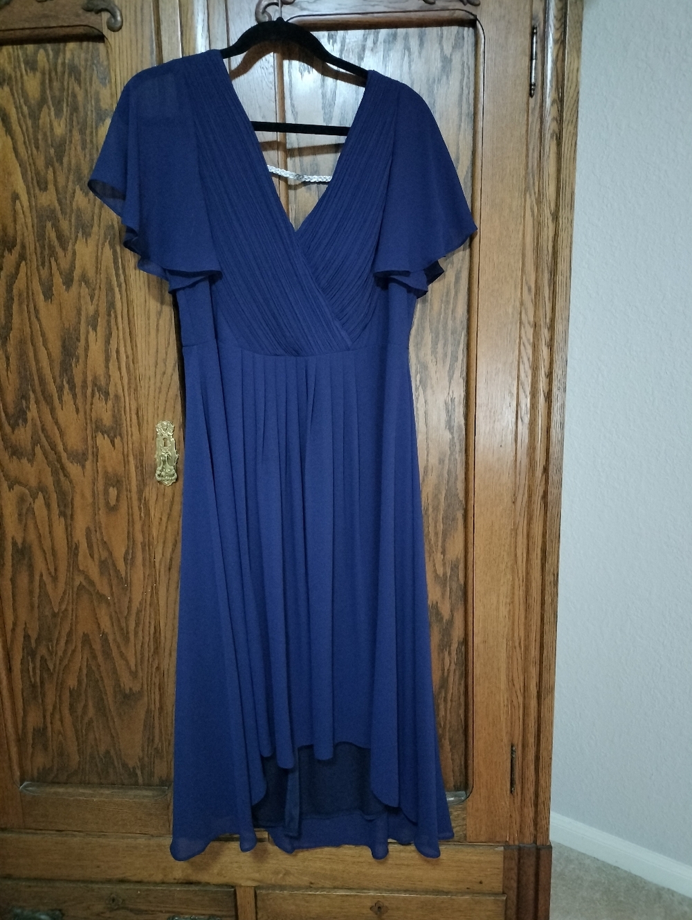 Ever Pretty Lined Navy Blue Georgette Chiffon Cocktail Dress 16